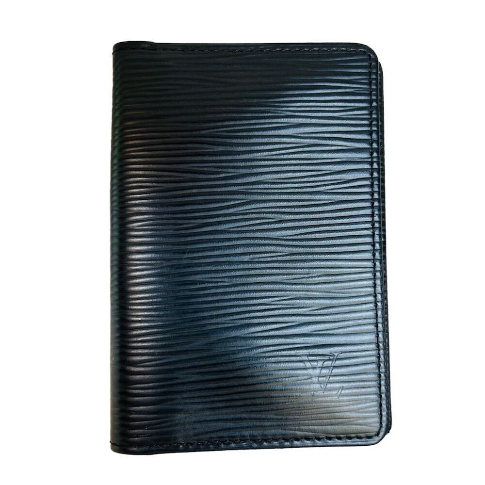 Louis Vuitton Unisex Black Epi Leather Bifold Pocket Organizer Wallet